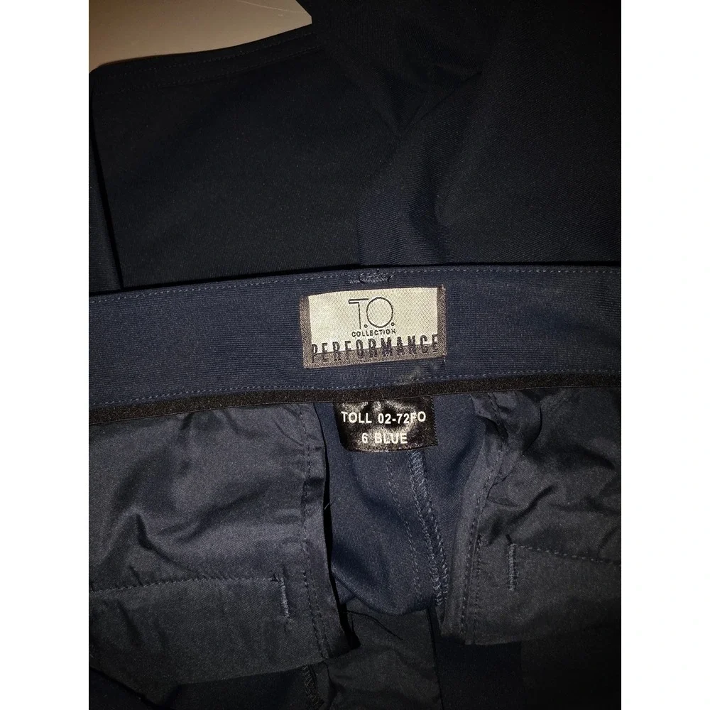 TO Collection Performance Mens Navy Blue Trousers Pants TOLL 02-72FO Size 6 Blue
